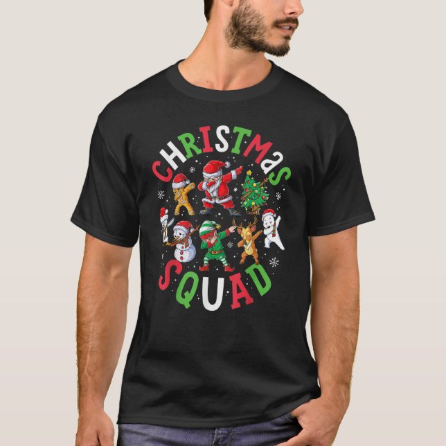 Camiseta Navidades Squad Santa Dabbing Elf (Anverso)