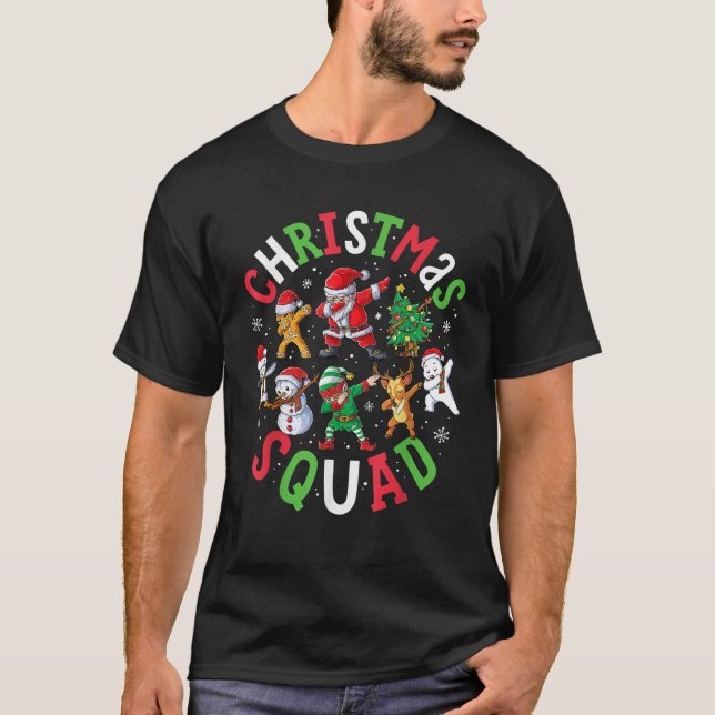Camiseta Navidades Squad Santa Dabbing Elf (Anverso)