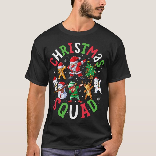 Camiseta Navidades Squad Santa Dabbing Elf (Anverso)