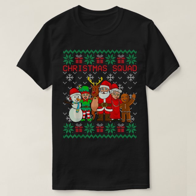 Camiseta Navidades Squad Santa Family coincidiendo con PJs  (Diseño del anverso)