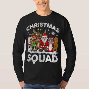 Camiseta Navidades Squad Santa Reindeer Elf Snowman Funny X