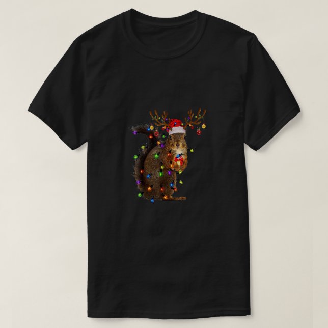 Camiseta Navidades Squirrel Lights (Diseño del anverso)