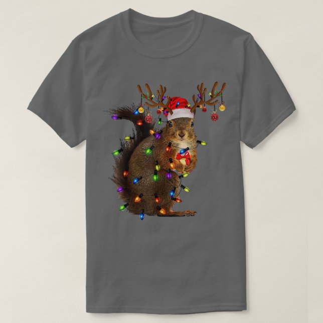 Camiseta Navidades Squirrel Lights (Diseño del anverso)