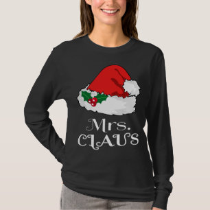 Camiseta Navidades Sra. Claus Matching Pajama Santa Hat X-m