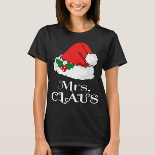 Camiseta Navidades Sra. Claus Matching Pajama Santa Hat X-m