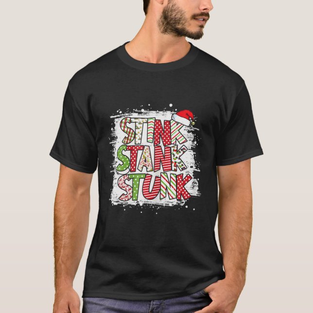 Camiseta Navidades Stink Stank Stunk Familia Matando Xmas W (Anverso)