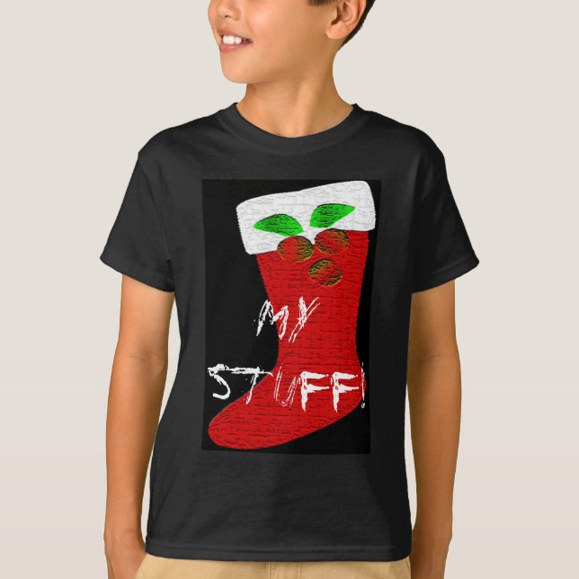 Camiseta Navidades Stocking Personalizable (Anverso)