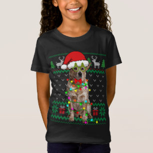 Camiseta Navidades sudorosos iluminan el ganado australiano