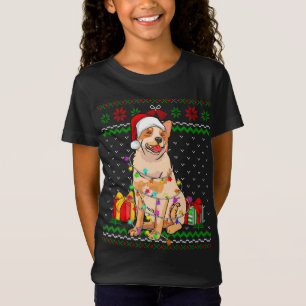 Camiseta Navidades sudorosos iluminan el ganado australiano