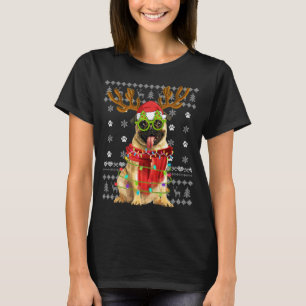 Camiseta Navidades suéteres feos alumbran Perro Pug Perro P