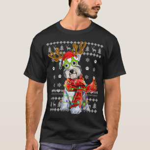 Camiseta Navidades suéteres feos alumbran picapia de perro