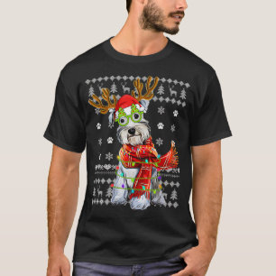 Camiseta Navidades suéteres feos alumbran picapia de perro