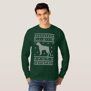 Camiseta Navidades suéteres feos Boxer Dog