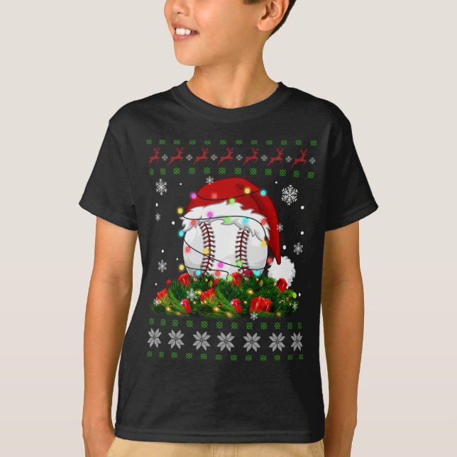 Camiseta Navidades suéteres feos Pajama enciende el sopor d (Anverso)