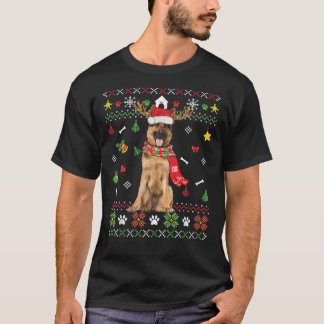 Camiseta Navidades suéteres feos Pastor Alemán de Perro X