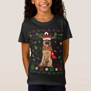 Camiseta Navidades suéteres feos Pastor Alemán de Perro X