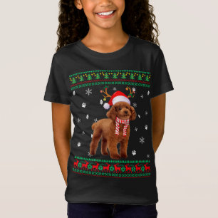 Camiseta Navidades suéteres feos Perro Santa Rina
