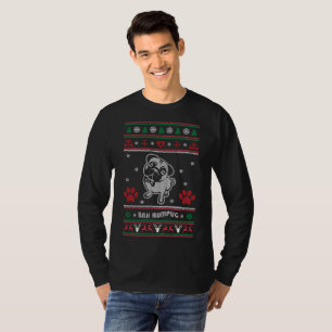 Camiseta Navidades suéteres feos Pug Dog