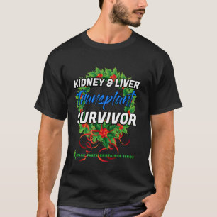 Camiseta Navidades Superviviente de trasplante de hígado re