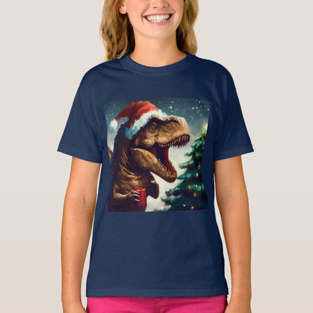 Camiseta Navidades T-Rex 1 (Anverso)