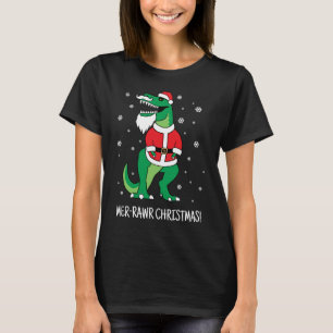 Camiseta Navidades T-Rex Santa Funny [texto personalizado]