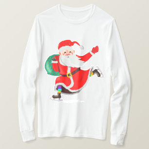 Camiseta Navidades T-Shirt Santa con regalo