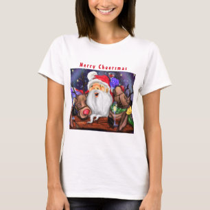 Camiseta Navidades T-Shirt Santa y renos - Diversión