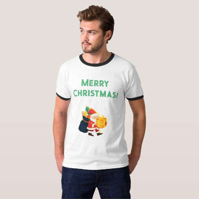 Camiseta Navidades tamaño XL para adultos desea Ringer impr (Anverso completo)