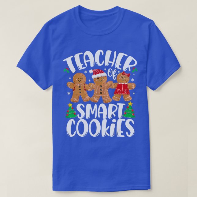 Camiseta Navidades Teacher Cute Gingerbread Cookies (Diseño del anverso)