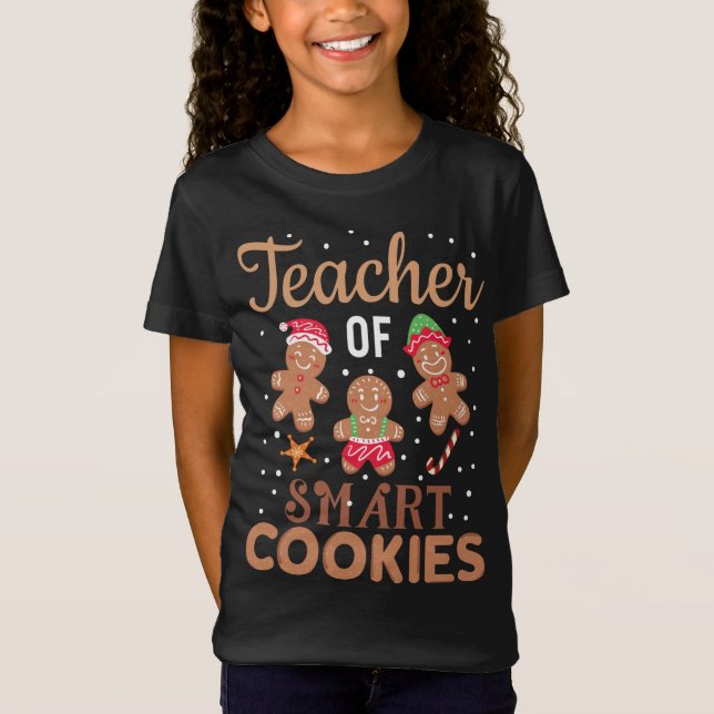 Camiseta Navidades Teacher Cute Gingerbread Cookies (Anverso)