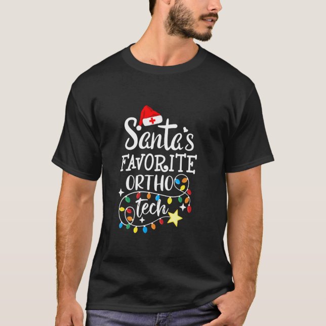 Camiseta Navidades Técnico Ortopédico Santa es favorito O (Anverso)