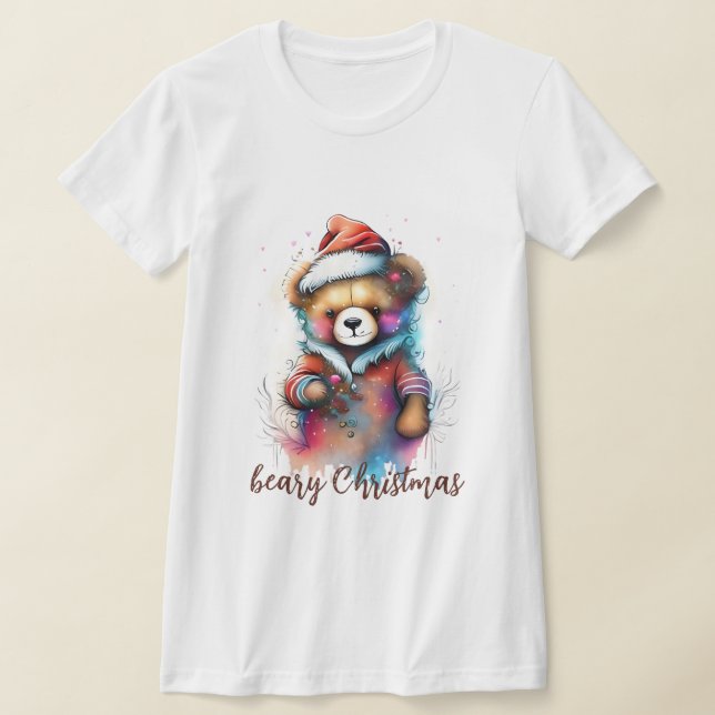 Camiseta Navidades Teddy con Navidades de Santa Hat Beary (Distribución)