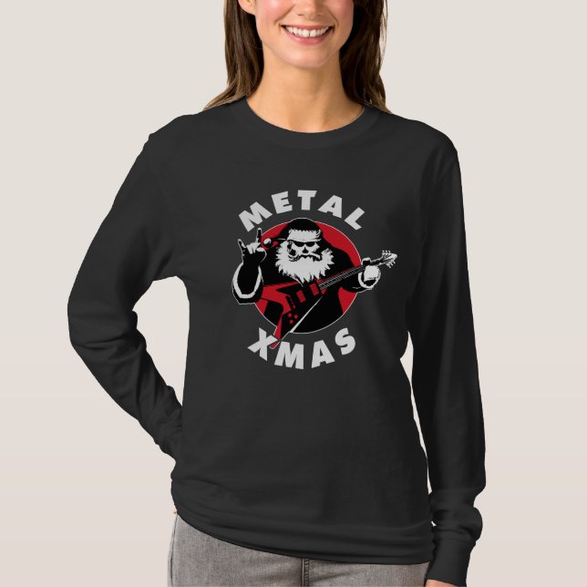 Camiseta Navidades Tema fuerte Metalizado Santa Claus Guita (Anverso)