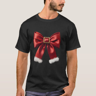 Camiseta Navidades Temporada Coquette Bow Santa Bow Chicas
