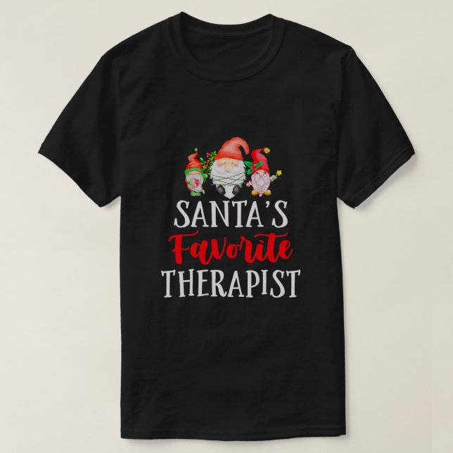 Camiseta Navidades terapeutas favoritos de Santa Elena se d (Diseño del anverso)