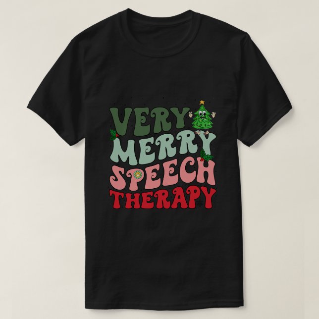 Camiseta Navidades Terapéuticos Muy Merry Speech (Diseño del anverso)