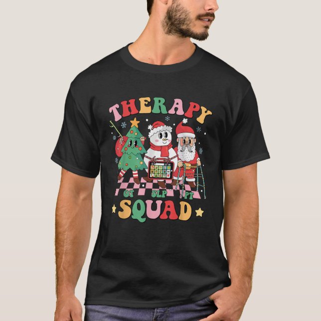Camiseta Navidades Terapia Squad SLP OT PT Ocupacional El (Anverso)