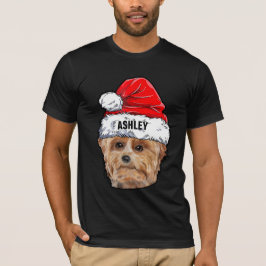 Camiseta Navidades Terrier de Cute Yorkshire Gorra Dog Big