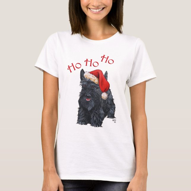 Camiseta Navidades Terrier de Escocia (Anverso)