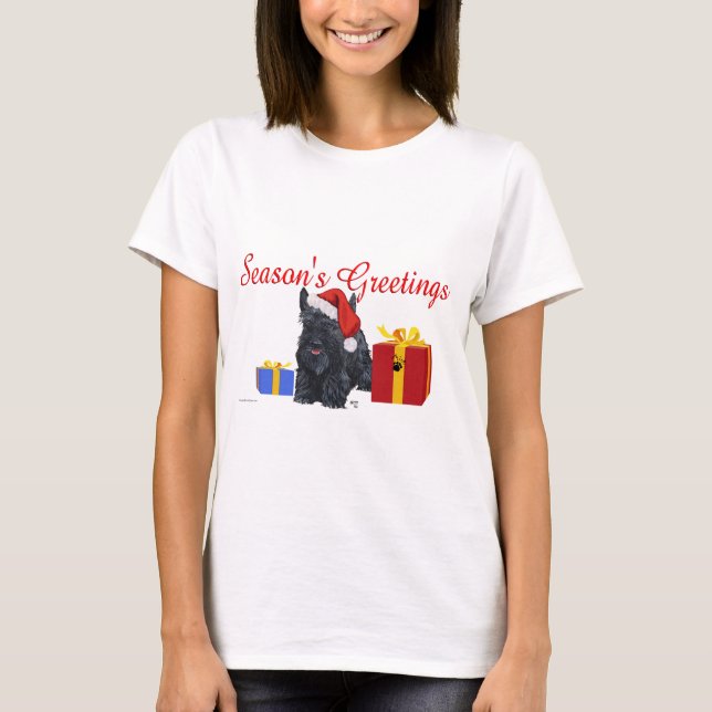 Camiseta Navidades Terrier de Escocia (Anverso)