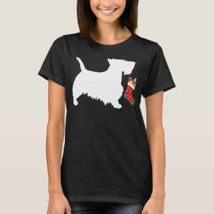 Camiseta Navidades Terrier de Escocia reaccionan a Stuffer