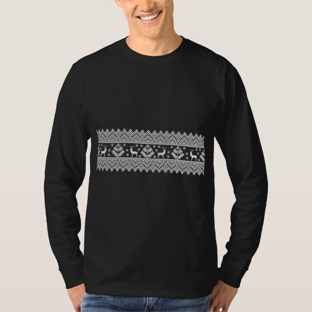 Camiseta Navidades textiles nórdicos de invierno: Copo de n (Anverso)