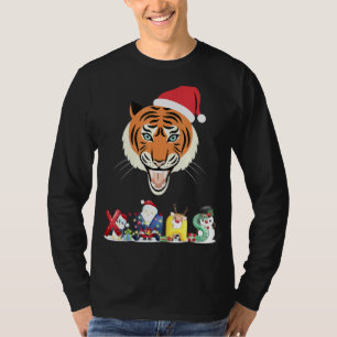 Camiseta Navidades Tiger Face Tree Snow Pajama Xmas 2021