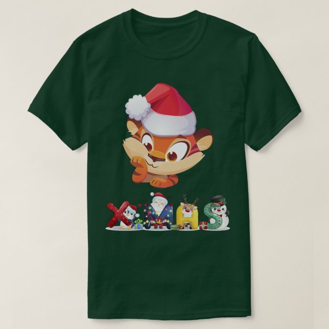 Camiseta Navidades Tigre Face Tree Snow T Pajama Xmas 2021 (Diseño del anverso)