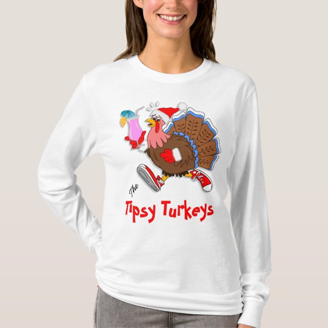 Camiseta Navidades Tipsy Turkey (Cóctel) - Campeón (Anverso)