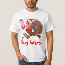 Camiseta Navidades Tipsy Turkey (Cóctel) - LS Sport-Tek