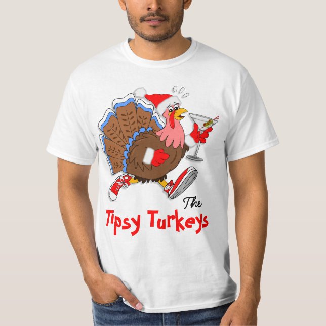 Camiseta Navidades Tipsy Turkey (Martini) (Anverso)
