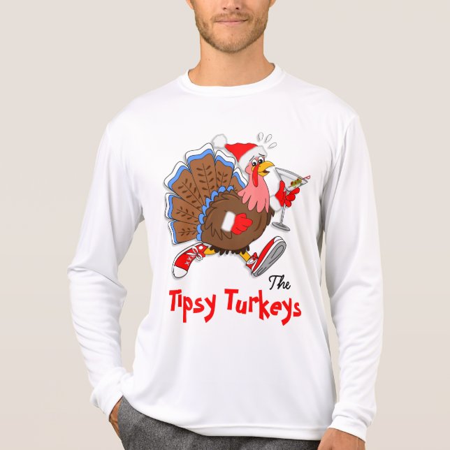 Camiseta Navidades Tipsy Turkey (Martini) (Anverso)