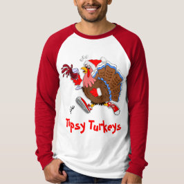 Camiseta Navidades Tipsy Turkey (vino) - Post-Run