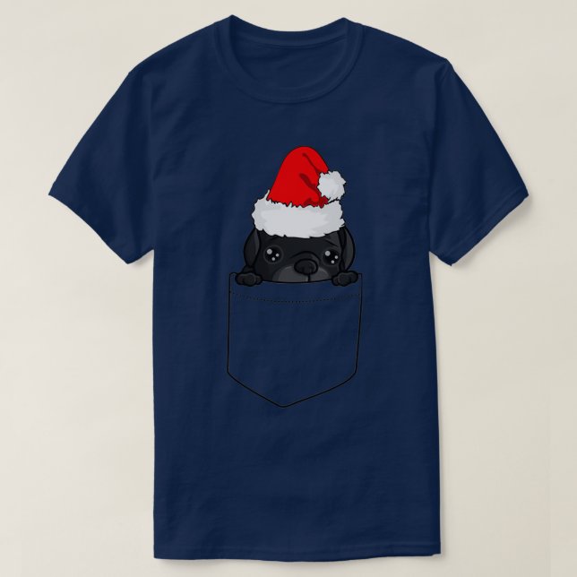 Camiseta Navidades Tiran Perro En El Bolsillo (Diseño del anverso)
